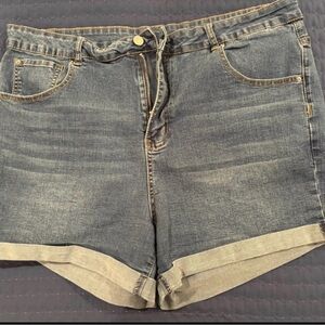 SHEIN Dark Wash Jean Shorts
